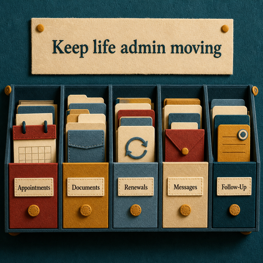 Personal Admin & Life Maintenance System | AI Workflow Toolkit illustrated contents overview