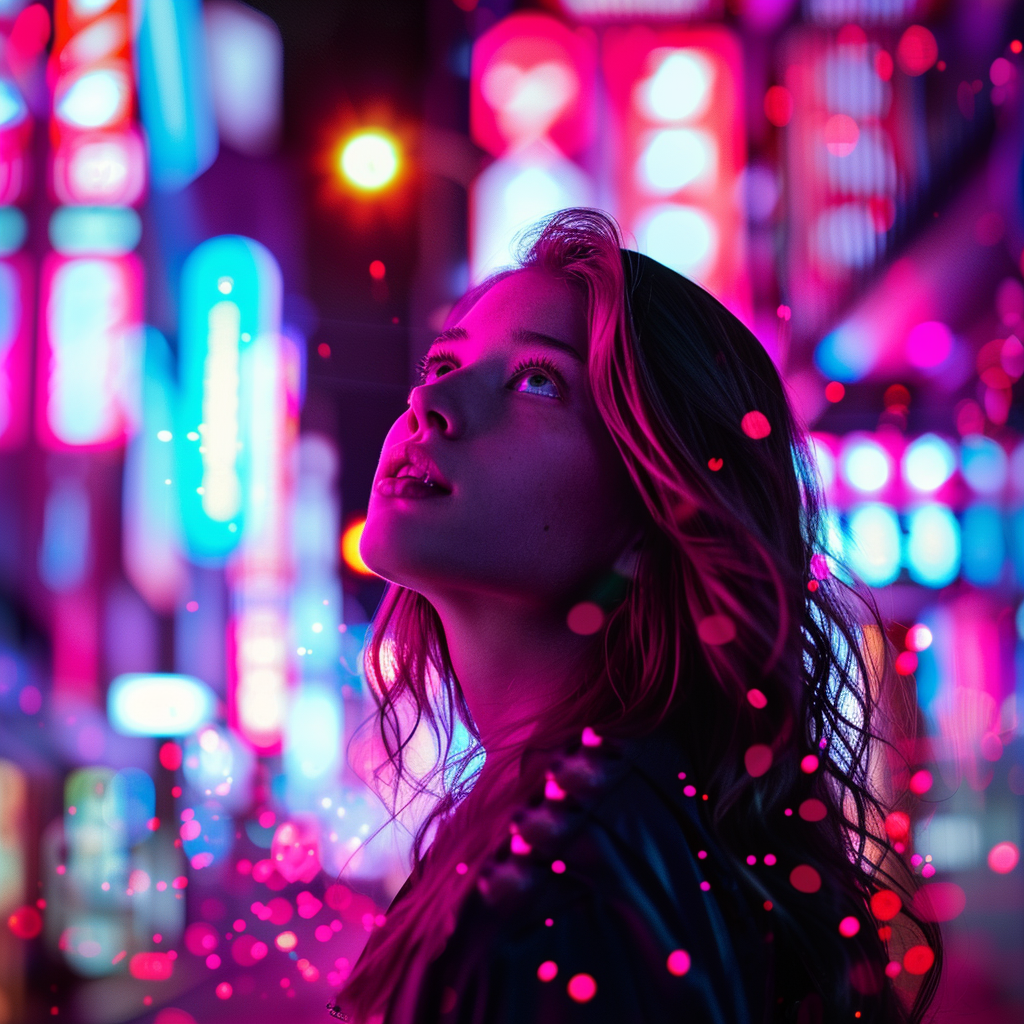 Visions of the Future AI MidJourney Image Prompt, 8002advanced tech, cyber aesthetics, digital future, electronic., futuristic, goggles, high-tech, imagination, immersive, innovation, midjourney, modern fantasy, neon, sci-fi, steampunk, technology, visionary, VR