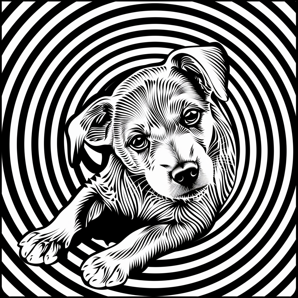 Hypnotic AI MidJourney Image Prompt, 8005abstract, black and white, chameleon, detailed illustration, dynamic, frog, graphic design, hypnotic, intricate, line art, lizards, midjourney, optical illusion, patterns, psychedelic art, reptiles, snake, surreal, trippy, visual art