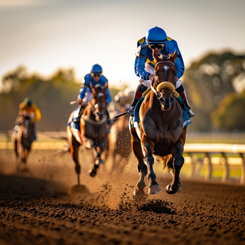 Thrill of the Race AI MidJourney Image Prompt, 8001action, adrenaline, athleticism, competition, dynamic, energy, extreme sports, horse racing, midjourney, motocross, outdoor sports, racing, sled dogs, speed, sports photography, team spirit, thrill, victory., yacht racing