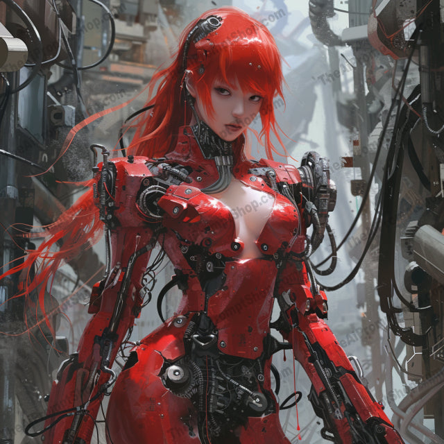 Cybernetic Synthesis AI MidJourney Image Prompt, Character Art, 4236Advanced technology, Android characters, chat gpt, chat gpt prompts, chatgpt, chatgpt prompts, Concept art, Cybernetic organisms, Cybernetics, Cyberpunk, Digital warriors, Futurism, Futuristic fashion, High-tech armor, Mechanical design, Mechanized suits, midjourney, Neon aesthetics, Neon glow, Robotic cyberware, Robotic enhancement, Sci-fi chic, Sci-fi illustrations, Synthetic beauty, Urban future