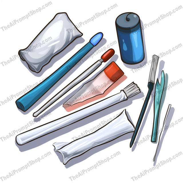 AI Midjourney Prompt for Isometrics - B227s - Disposable Plastic Items