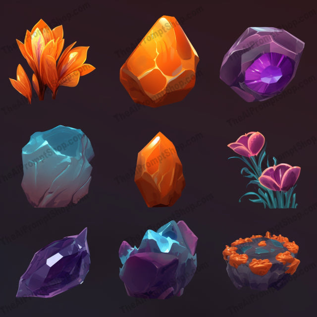 AI Midjourney Prompt for Lilac Stones