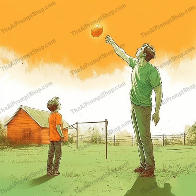 AI Midjourney Prompt for C276 - Storybook Illustrations - Playing Ball