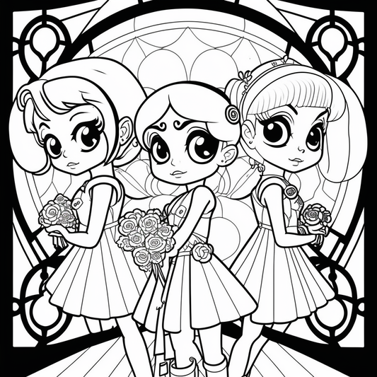 AI Midjourney Prompt for Cartoon -  Art Nouveau Cartoon Pages