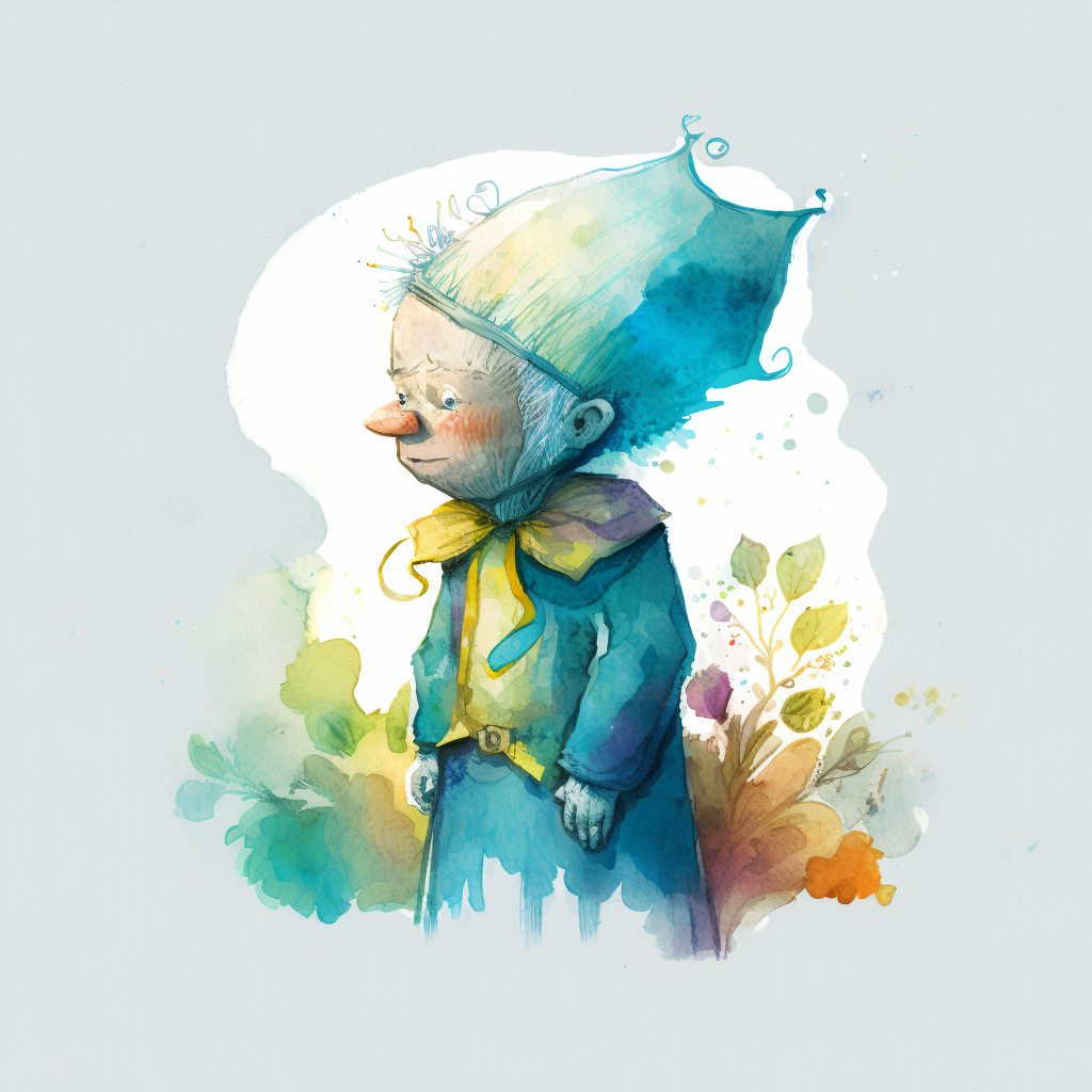 AI Midjourney Prompt for Storybook Illustrations - Minimalist Fairytale Illustration