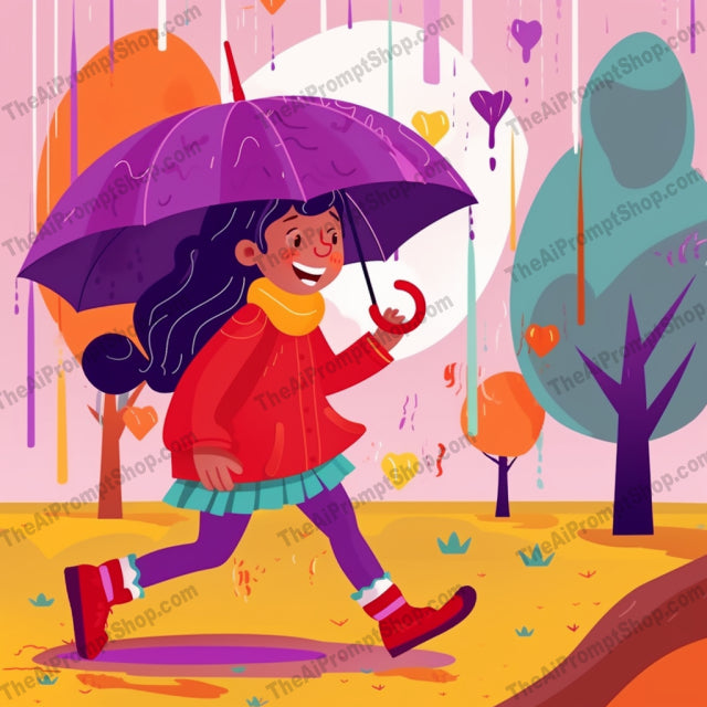 AI Midjourney Prompt for C241 - Storybook Illustrations - Rainy Day Playtime