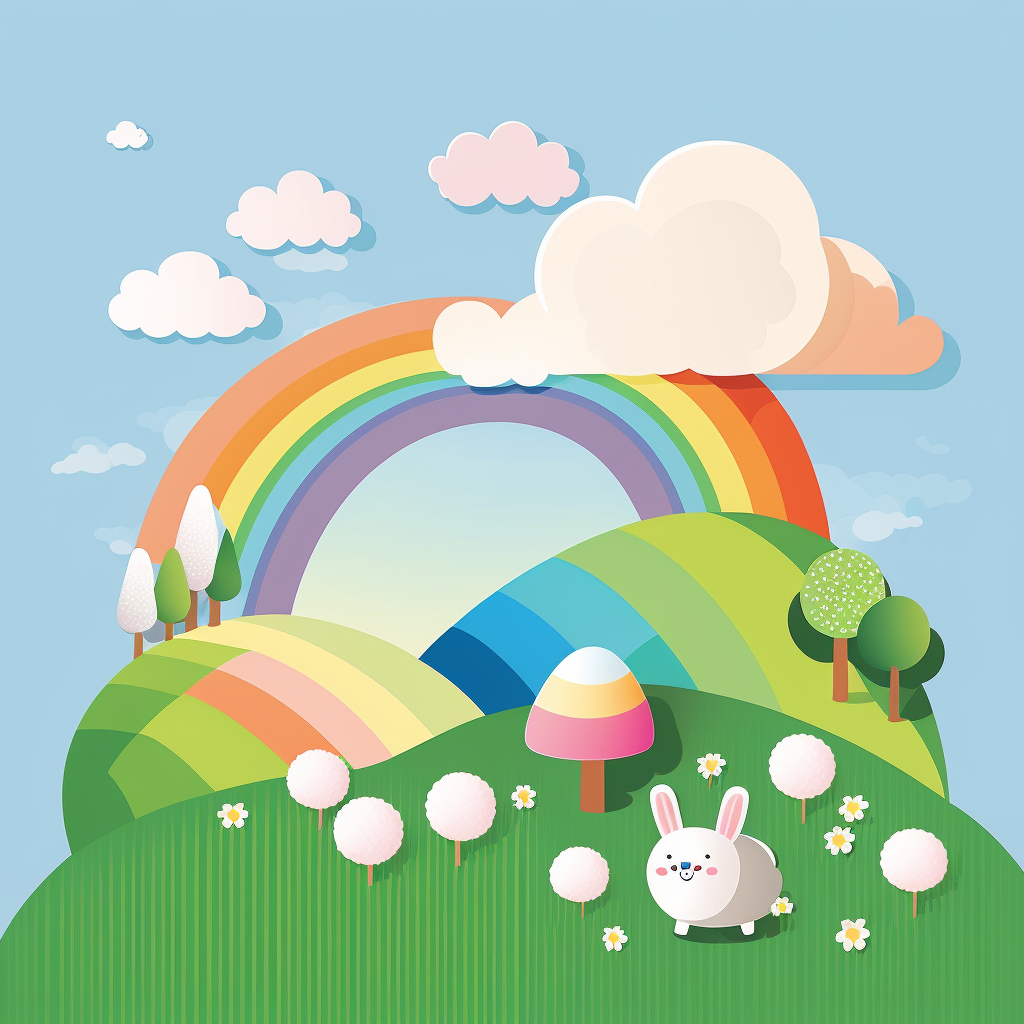 AI Midjourney Prompt for Easter - Soft Gradient Sky