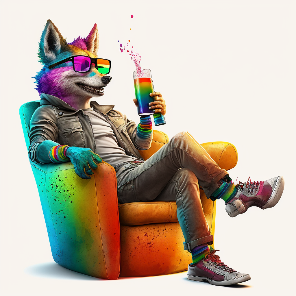 AI Midjourney Prompt for Animal - Badass Animal in Leather Chair
