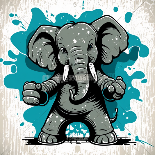 AI Midjourney Prompt for Animal - Rebellious Graffiti Animal