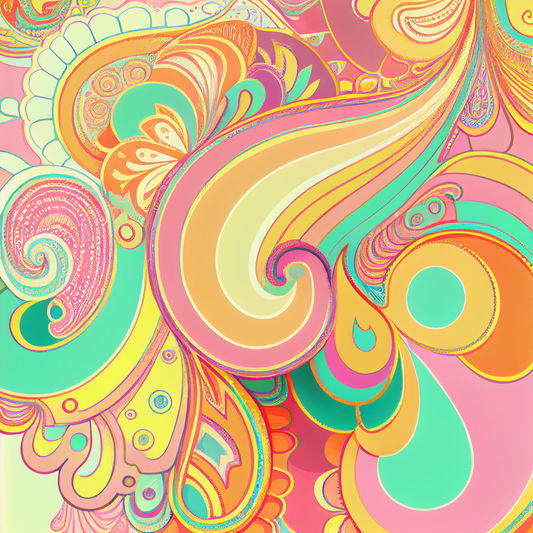 AI Midjourney Prompt for Illustration - Psychedelic Steampunk Paisley