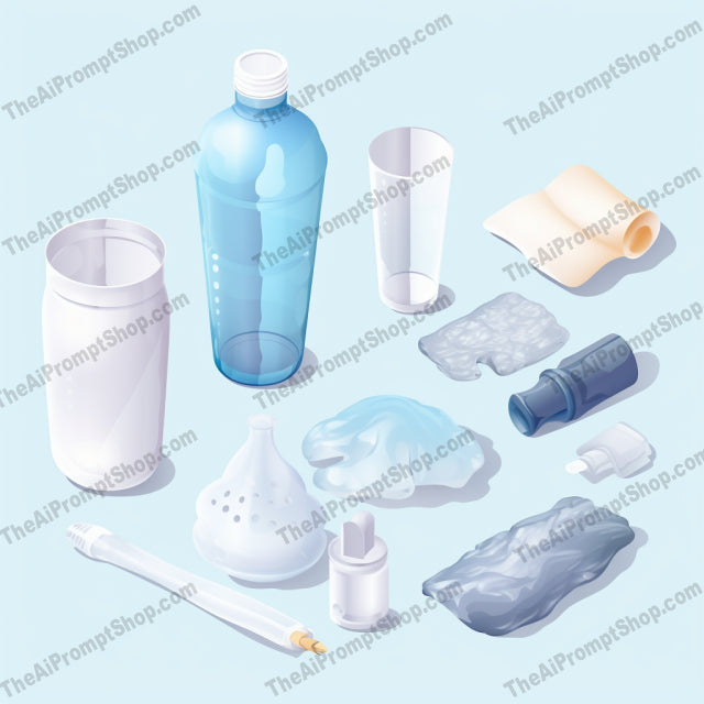 AI Midjourney Prompt for Isometrics - B228s - Disposable Products Collection