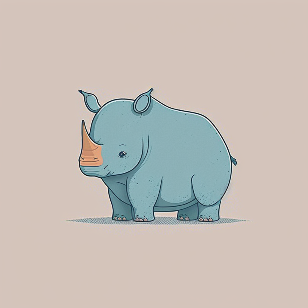 AI Midjourney Prompt for Animal - Minimalist Cute Animal Illustration