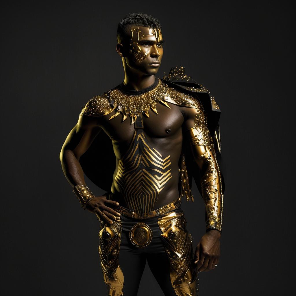 AI Midjourney Prompt for People - Futuristic Lace Uniform