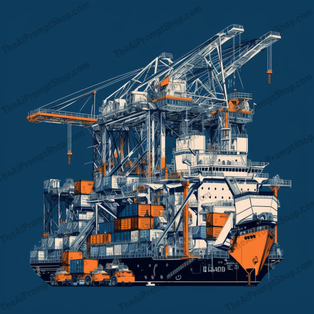 AI Midjourney Prompt for Isometrics - B84s -  Industrial Shipping Scenes