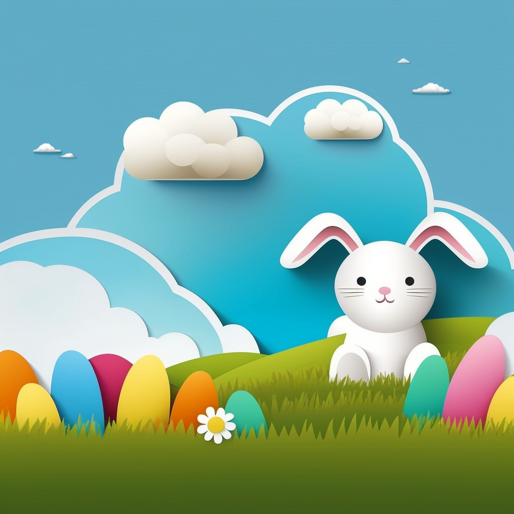 AI Midjourney Prompt for Easter - Golden Sunrise Meadow