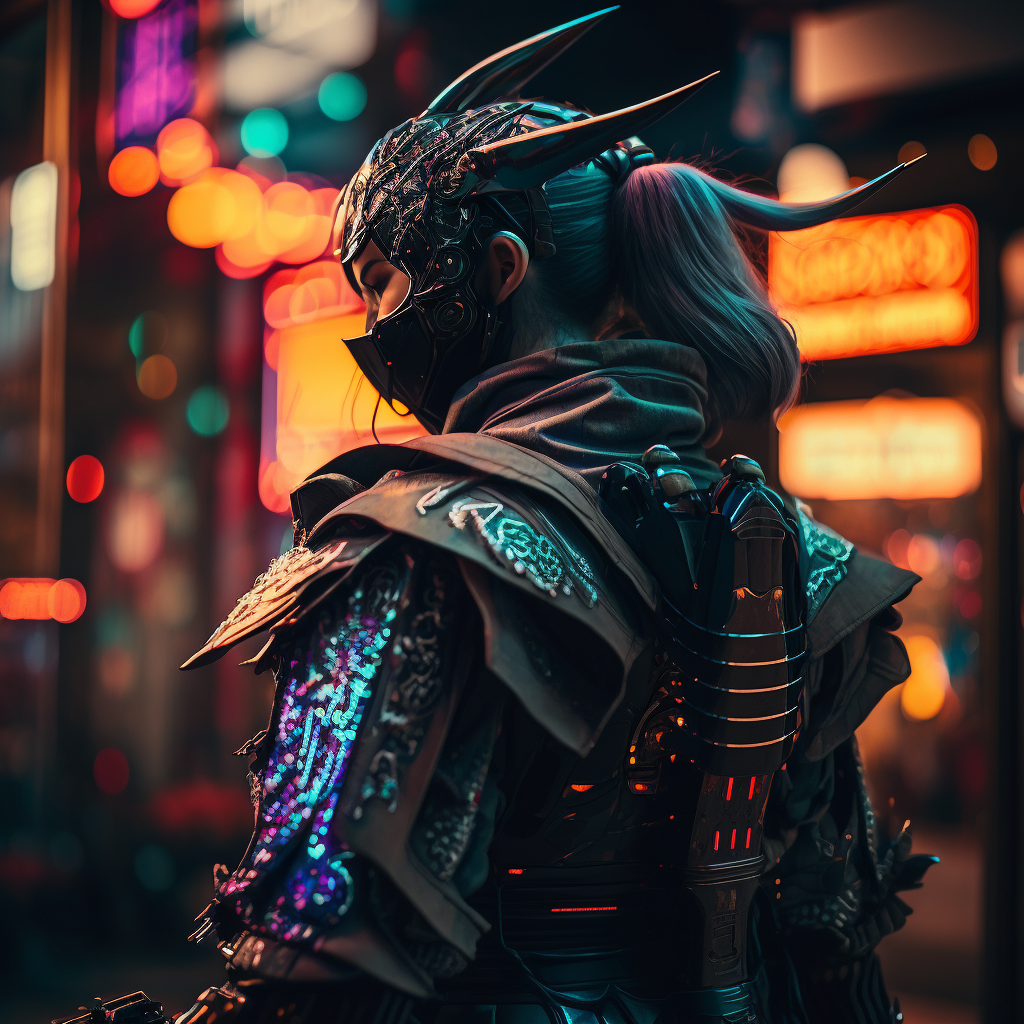 AI Midjourney Prompt for Futuristic - Futuristic Samurai
