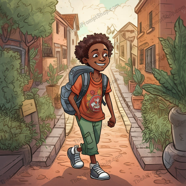 AI Midjourney Prompt for C134 - Storybook Illustrations - Backpacker's Stroll
