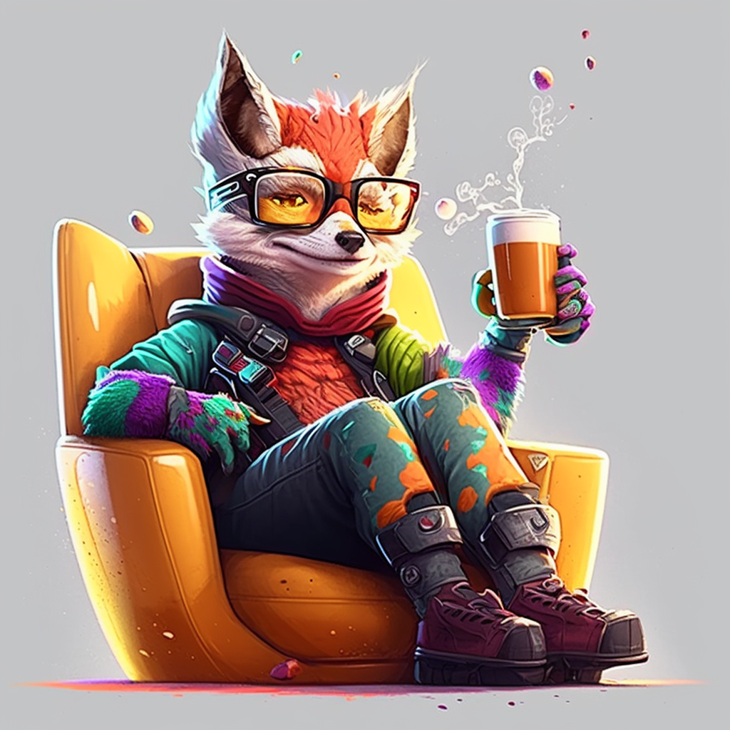 AI Midjourney Prompt for Animal - Badass Animal in Leather Chair