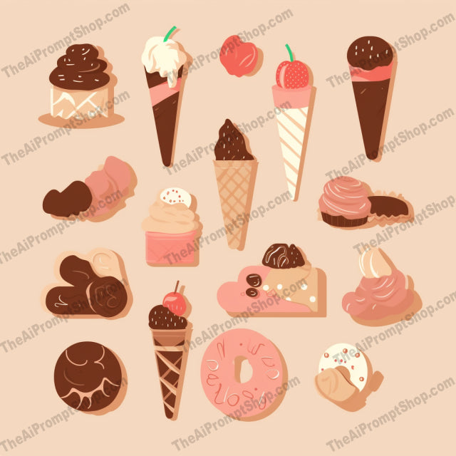 AI Midjourney Prompt for Food - B153s - Sweet Treats