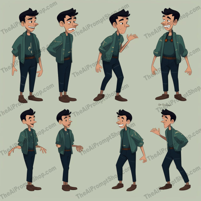 AI Midjourney Prompt for Handsome Gamercore Character