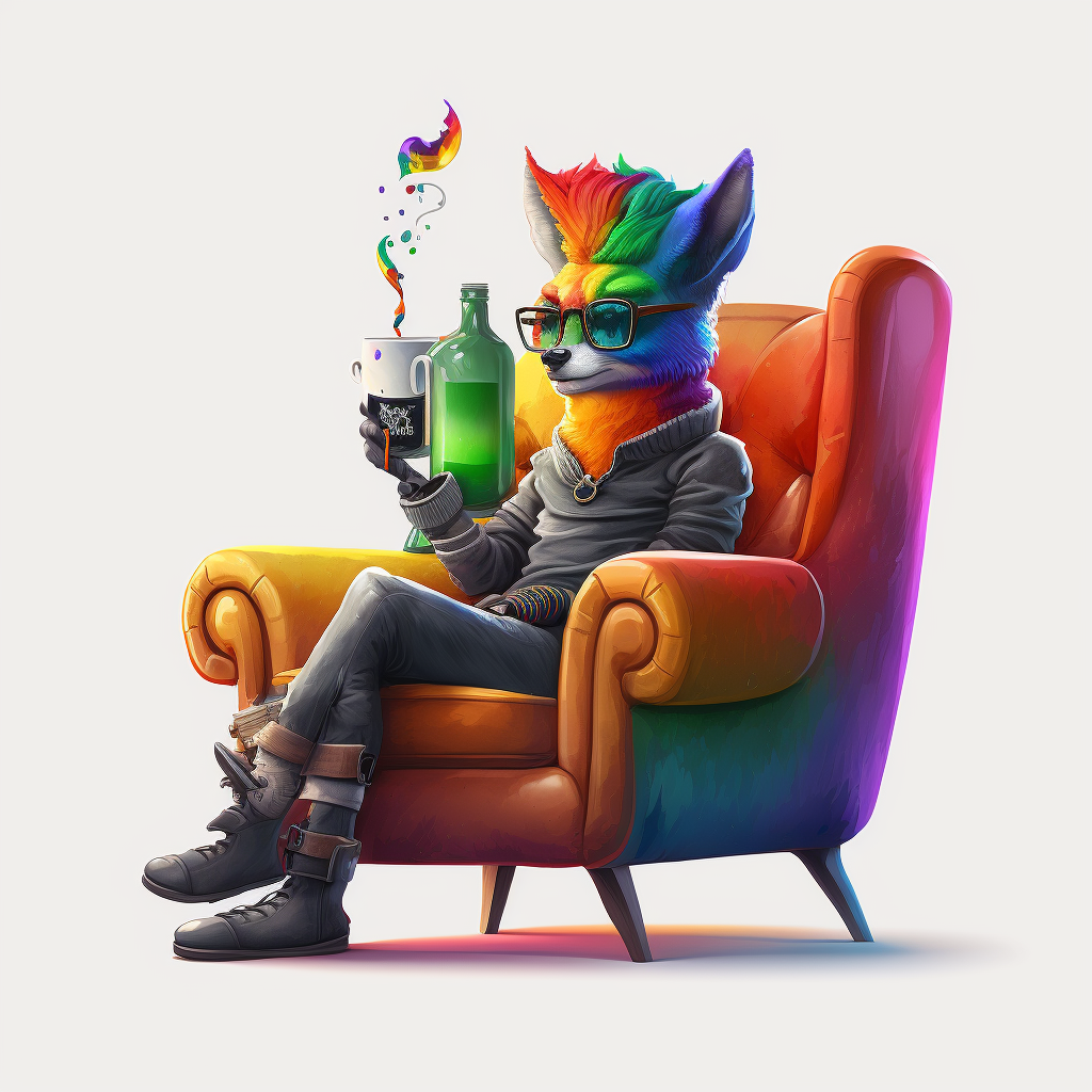 AI Midjourney Prompt for Animal - Badass Animal in Leather Chair