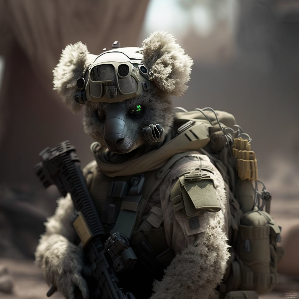 AI Midjourney Prompt for Animal - Armed Forces Animal