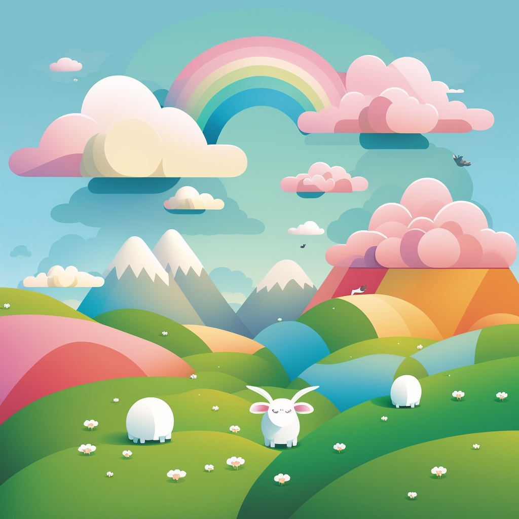 AI Midjourney Prompt for Easter - Soft Gradient Sky