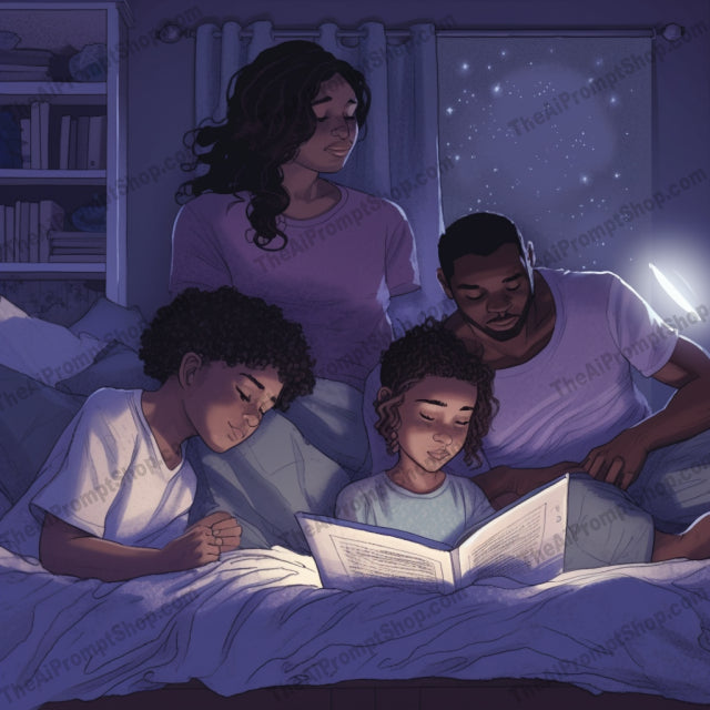 AI Midjourney Prompt for C9 - Storybook Illustrations - Cozy Bedtime Reading