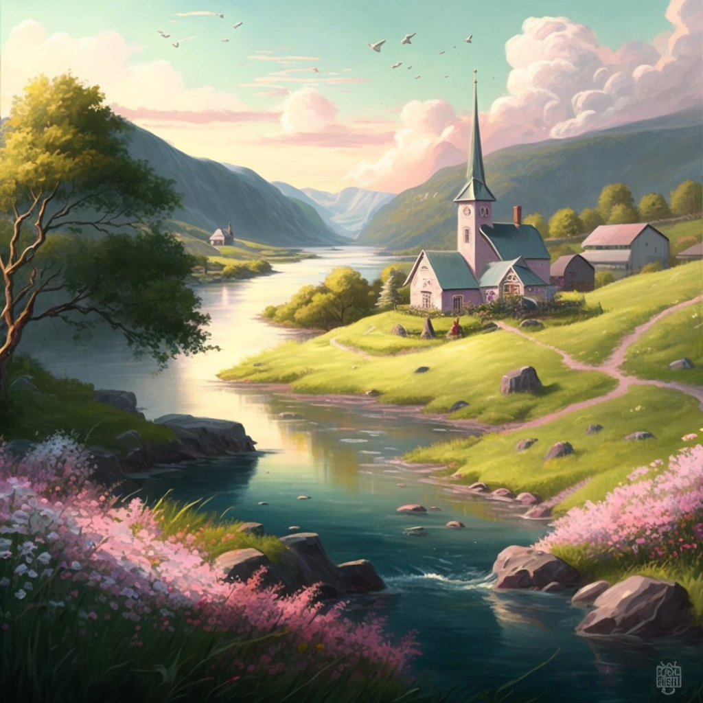 AI Midjourney Prompt for Easter - Pastel Easter