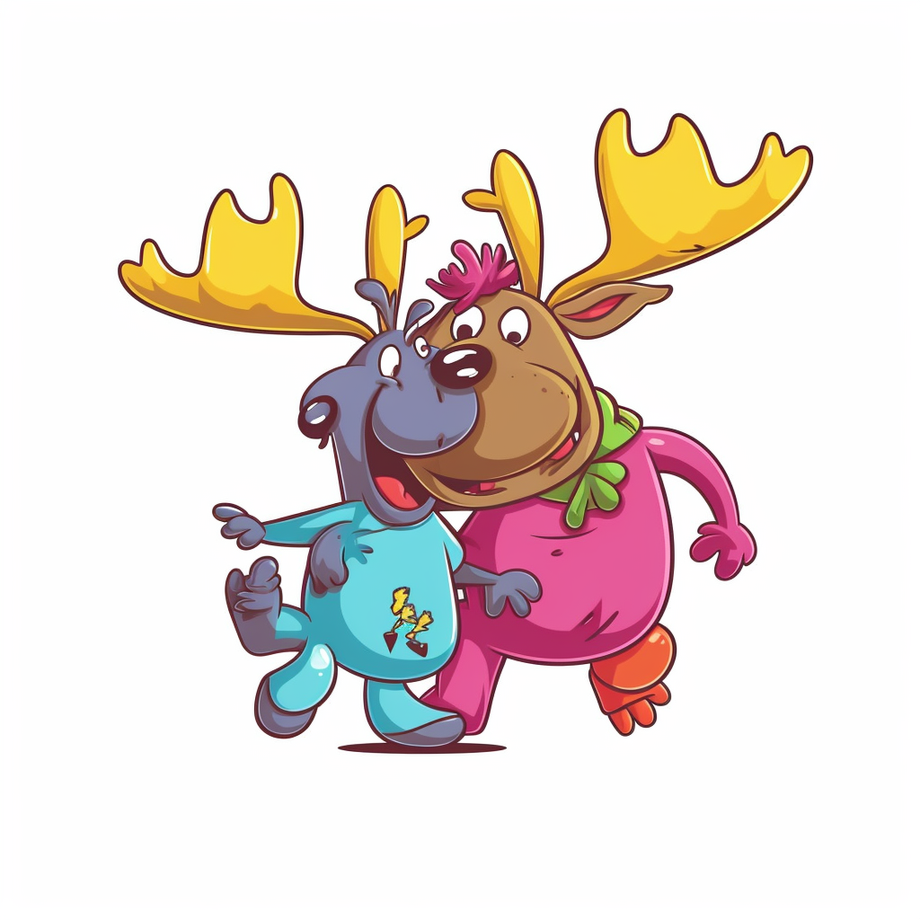 AI Midjourney Prompt for T-Shirt Design - Cartoon Animal T-shirt Design
