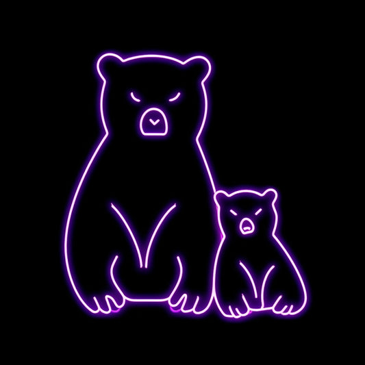 AI Midjourney Prompt for Neon Animal Logo Art