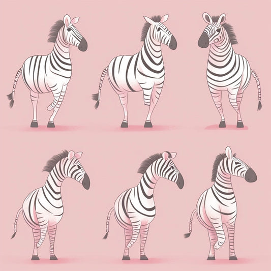 AI Midjourney Prompt for Minimalist Cartoon Animal Poses