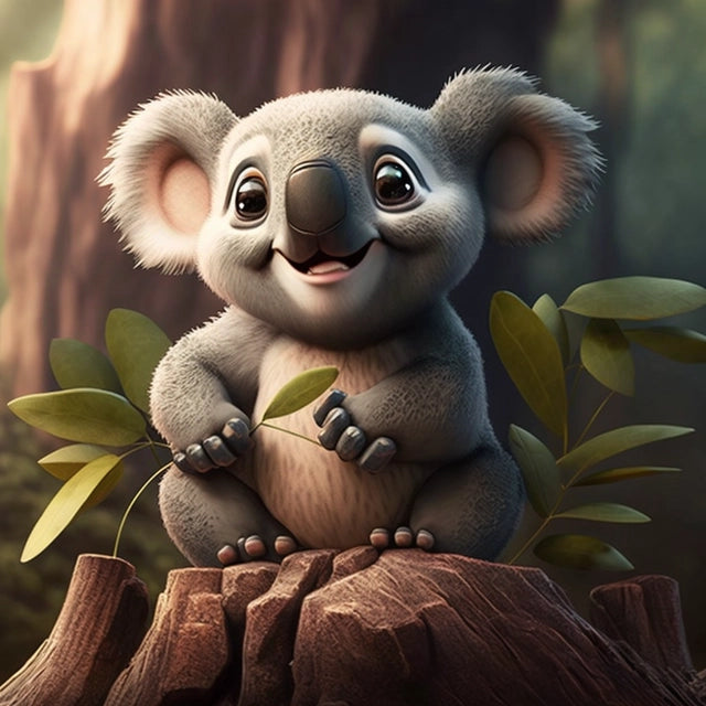 AI Midjourney Prompt for Cartoon Animal Baby Explorer