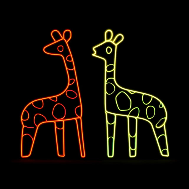 AI Midjourney Prompt for Neon Animal Logo Art