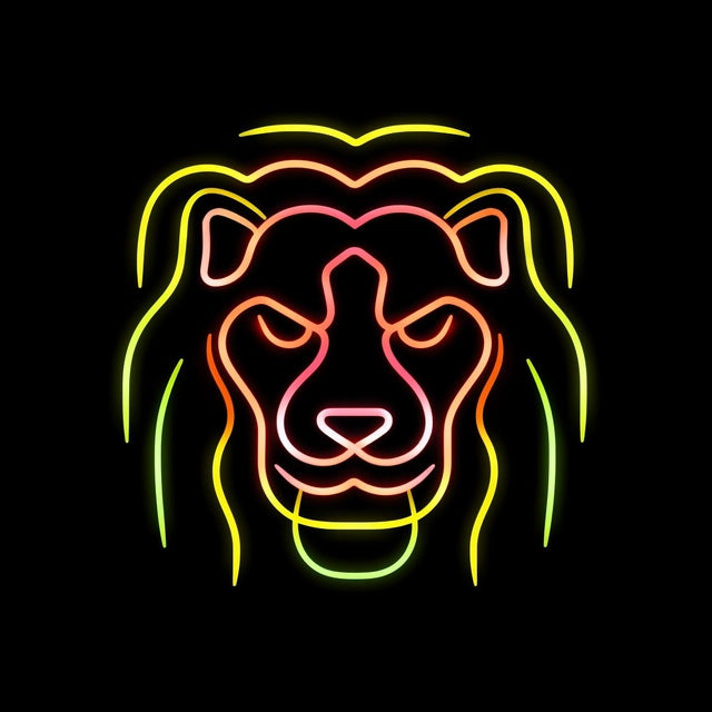 AI Midjourney Prompt for Neon Animal Logo Art