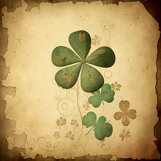 AI Midjourney Prompt for St Patricks Day - Glittering Clovers
