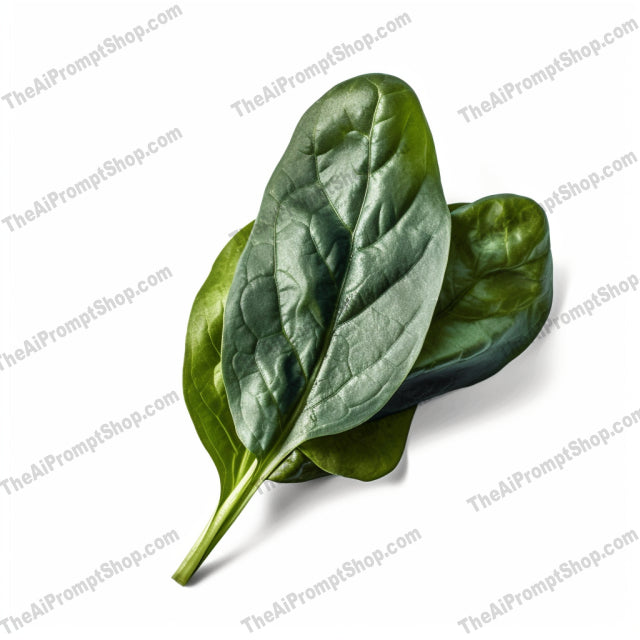 AI Midjourney Prompt for Food - B326s - Solitary Spinach Bundle