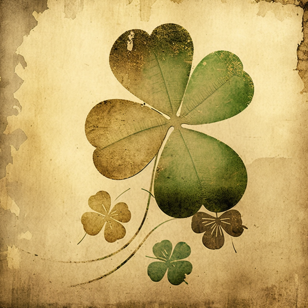 AI Midjourney Prompt for St Patricks Day - Glittering Clovers