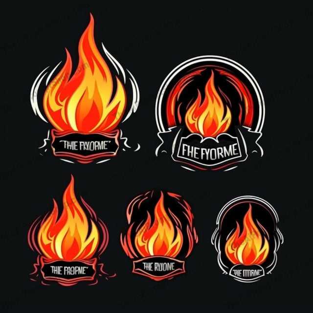 AI Midjourney Prompt for Game Assets - B36s - Realistic Fire Illustrations