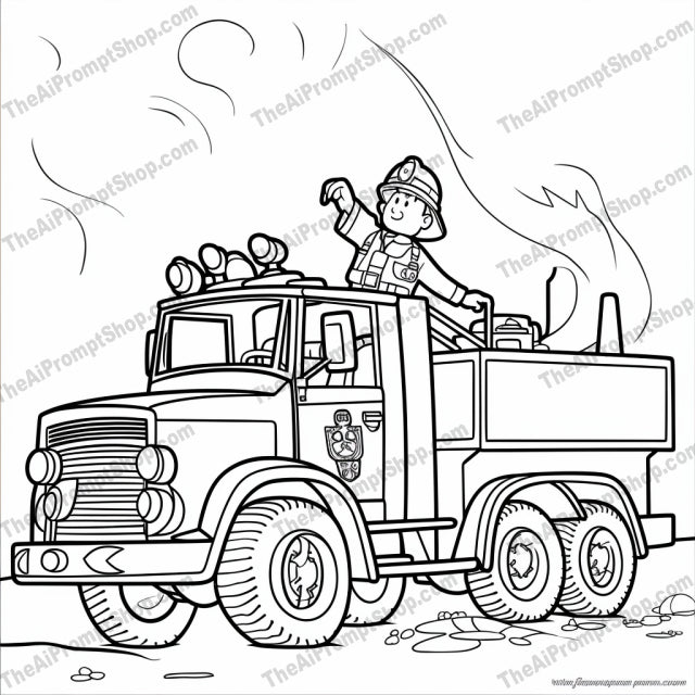 AI Midjourney Prompt for Coloring Pages - 2592