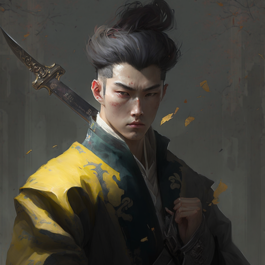 AI Midjourney Prompt for Futuristic - Anthracite Hanbok Cyborg