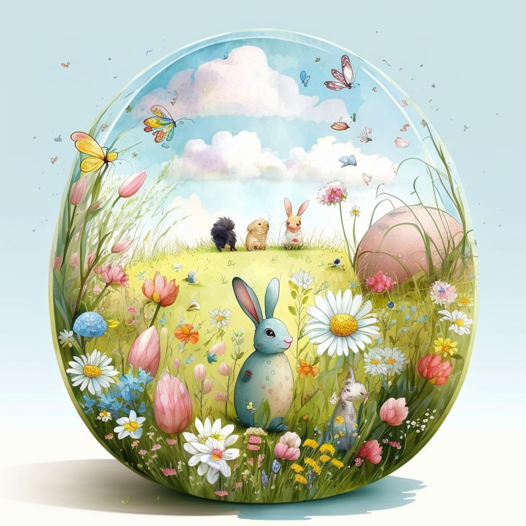 AI Midjourney Prompt for Easter - Pastel Spring Blossoms