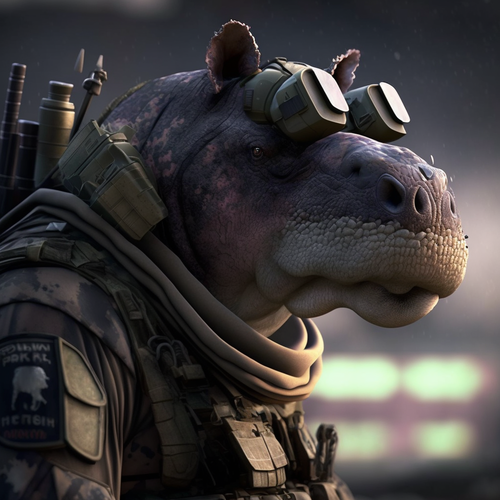 AI Midjourney Prompt for Animal - Armed Forces Animal