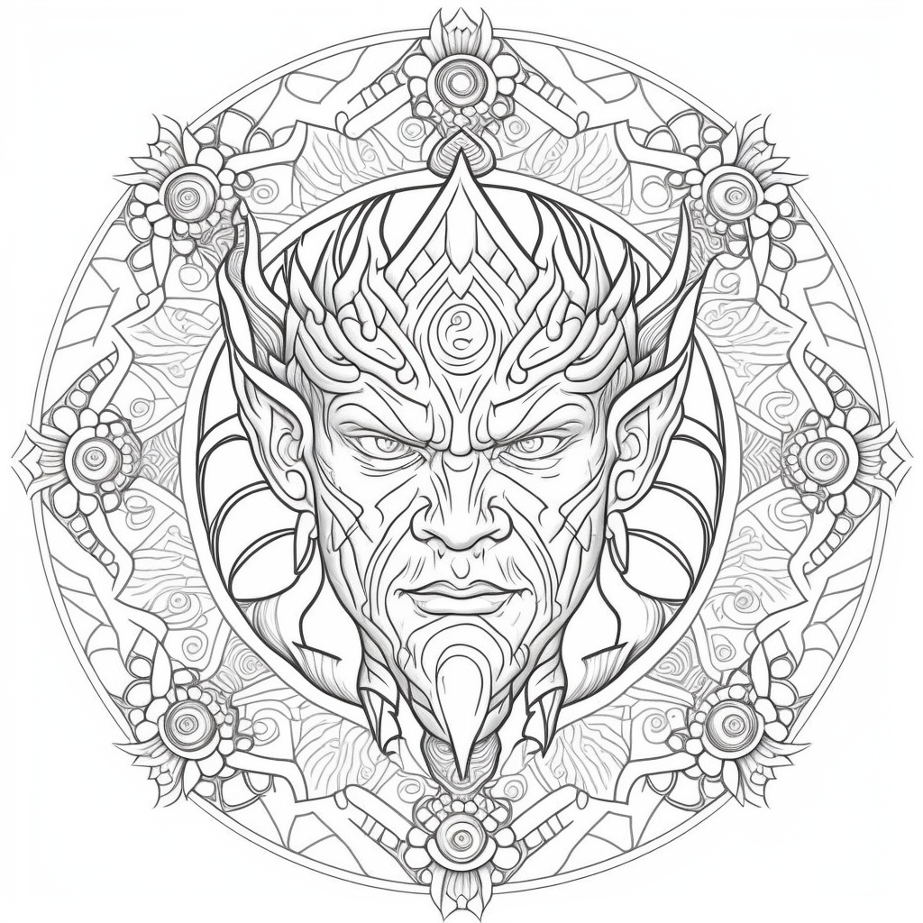 AI Midjourney Prompt for Coloring Pages - Detailed Fantasy Coloring Page