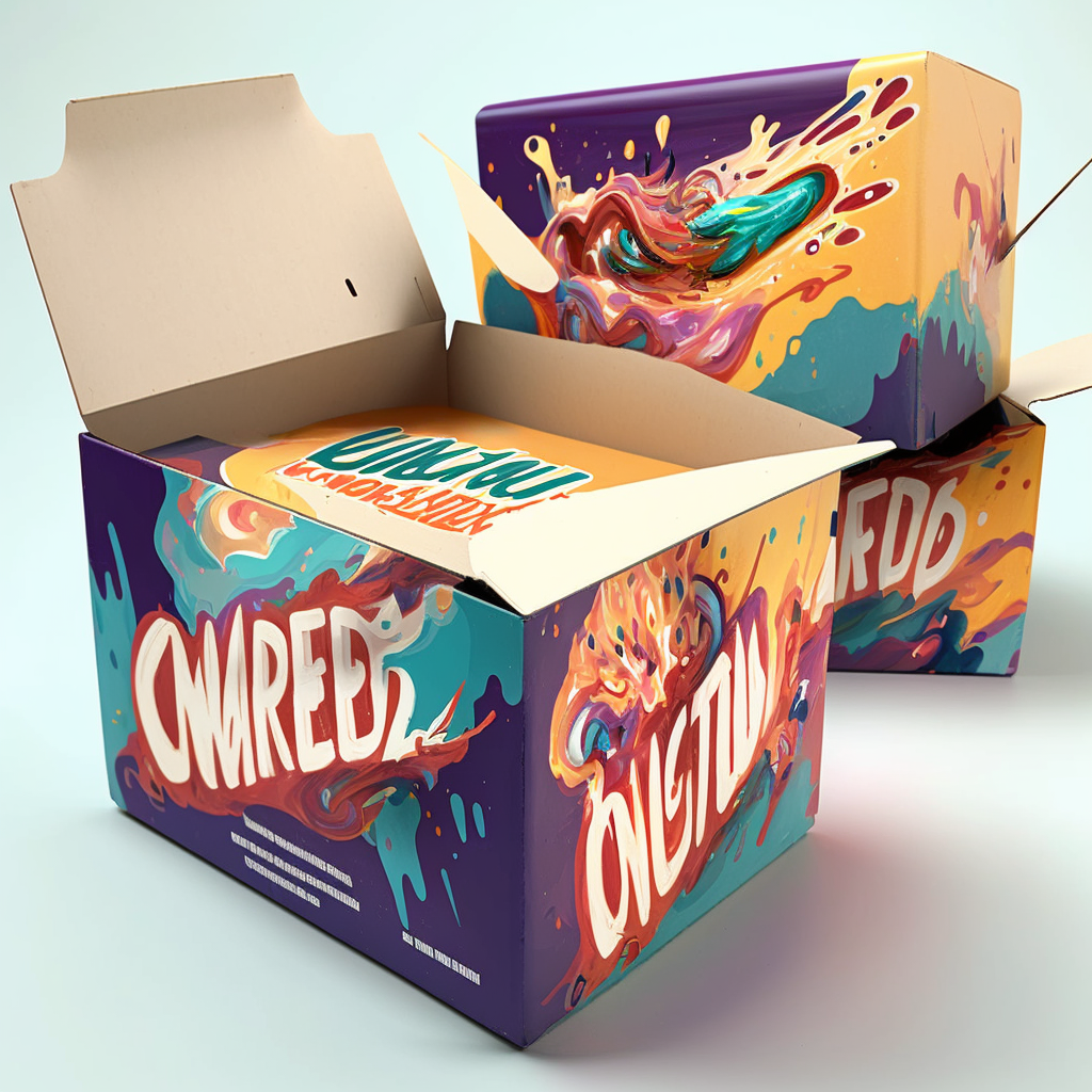 AI Midjourney Prompt for Logo - Abstract Augmented Reality Packaging