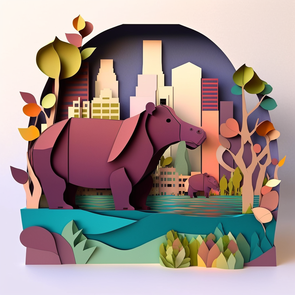 AI Midjourney Prompt for Animal - Multidimensional City Craft