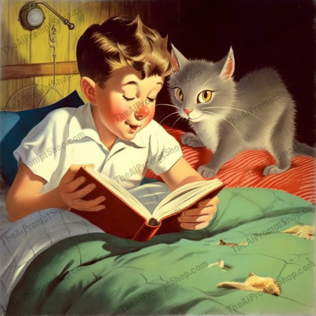 AI Midjourney Prompt for C45 - Storybook Illustrations - Cat and Mouse Tales