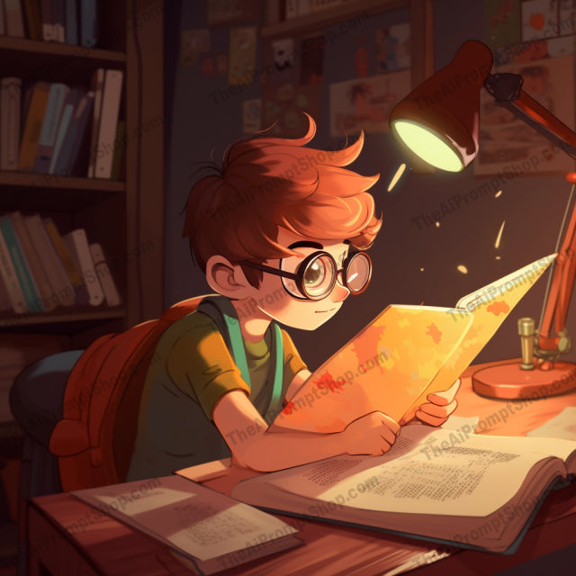 AI Midjourney Prompt for C263 - Storybook Illustrations - Study Space 2D Game Art