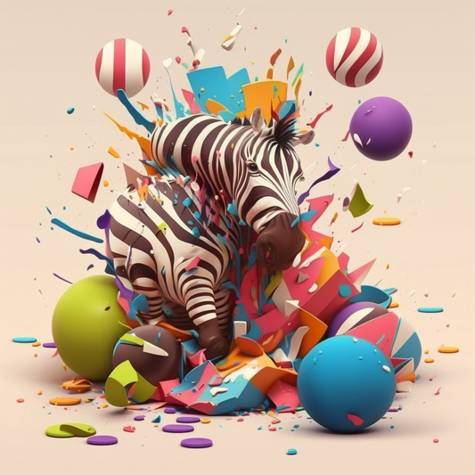 AI Midjourney Prompt for Animal -  Colorful Animal Adventure